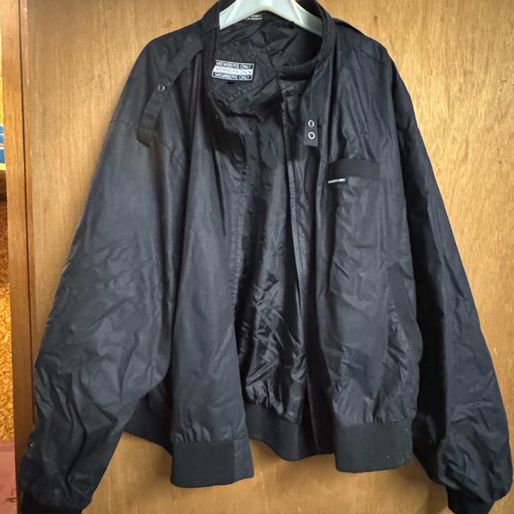 Members Only Classic Black Bomber Jacket